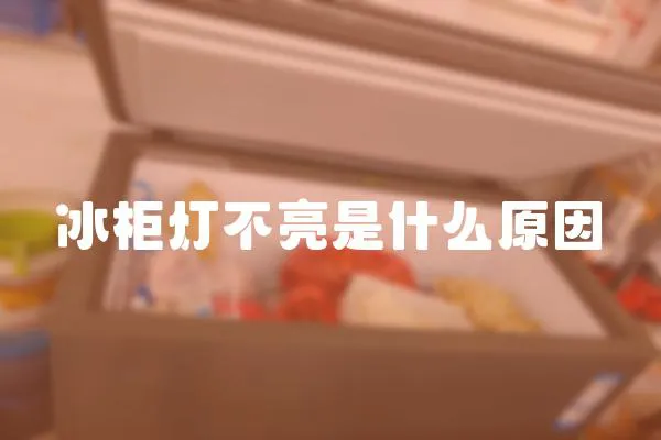冰柜燈不亮是什么原因