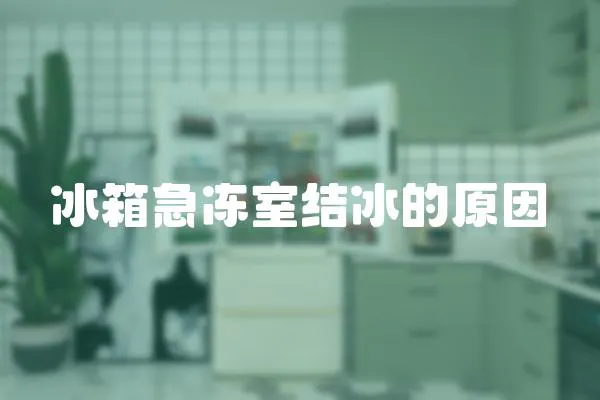 冰箱急凍室結冰的原因