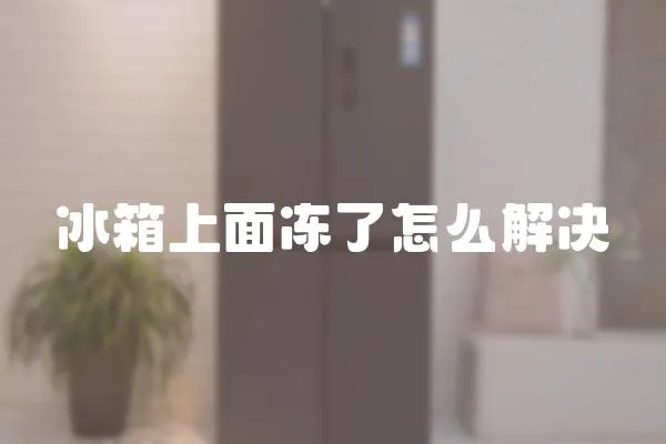 冰箱上面凍了怎么解決