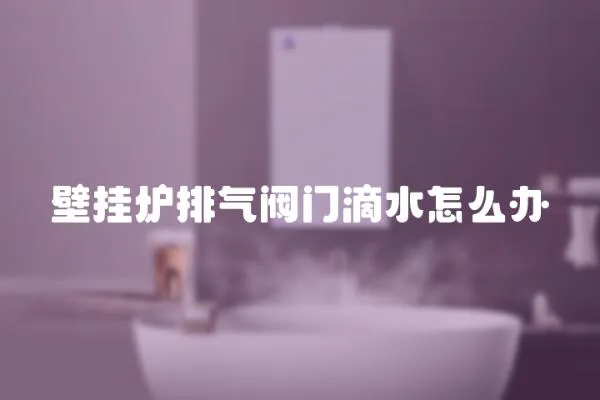 壁掛爐排氣閥門滴水怎么辦