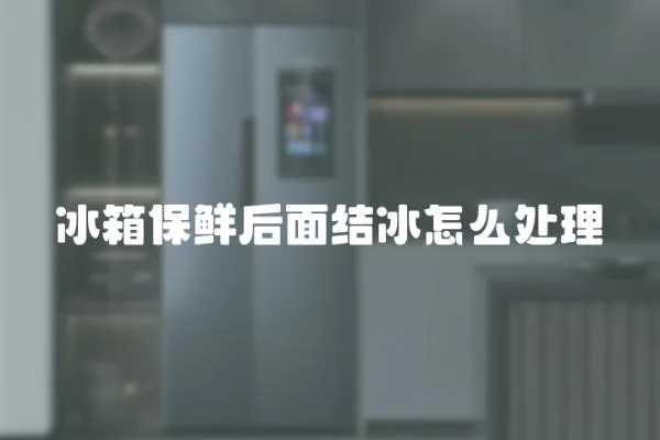 冰箱保鮮后面結(jié)冰怎么處理
