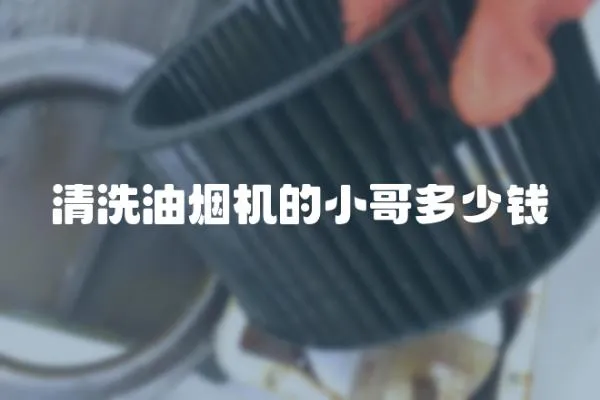 清洗油煙機的小哥多少錢