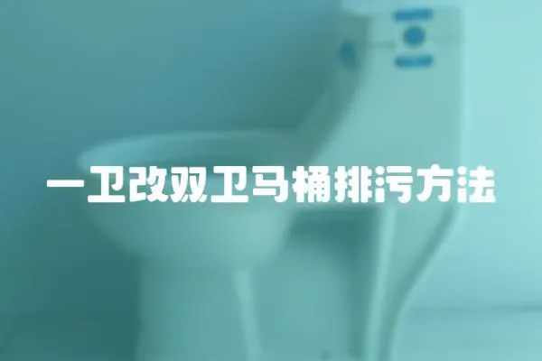 一衛(wèi)改雙衛(wèi)馬桶排污方法