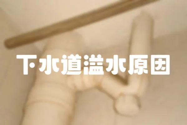下水道溢水原因