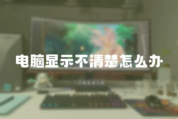 電腦顯示不清楚怎么辦