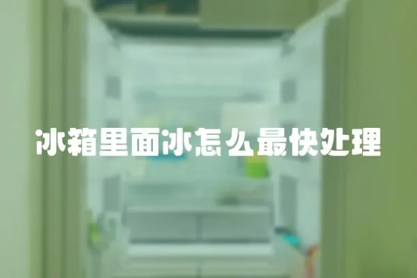 冰箱里面冰怎么最快處理