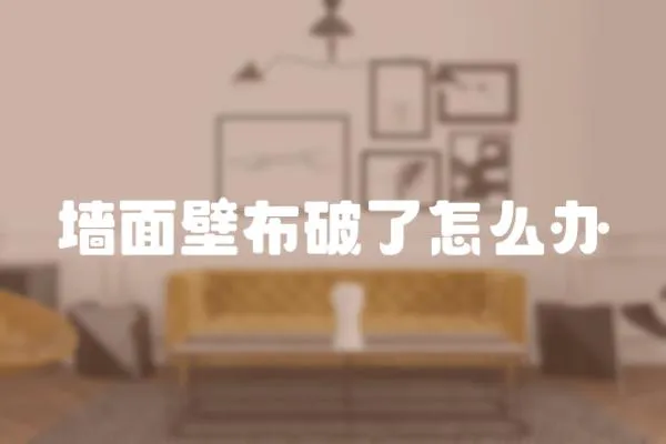 墻面壁布破了怎么辦