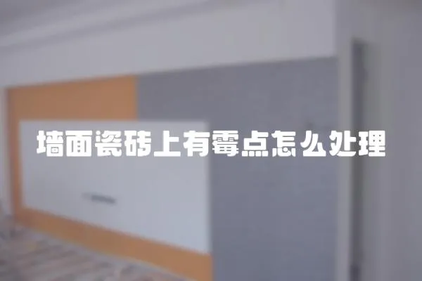 墻面瓷磚上有霉點怎么處理