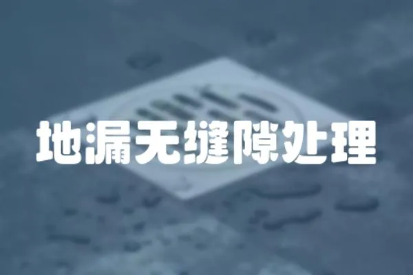 地漏無縫隙處理