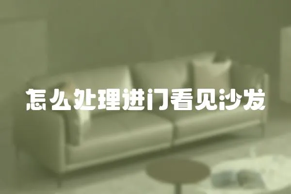 怎么處理進(jìn)門看見沙發(fā)