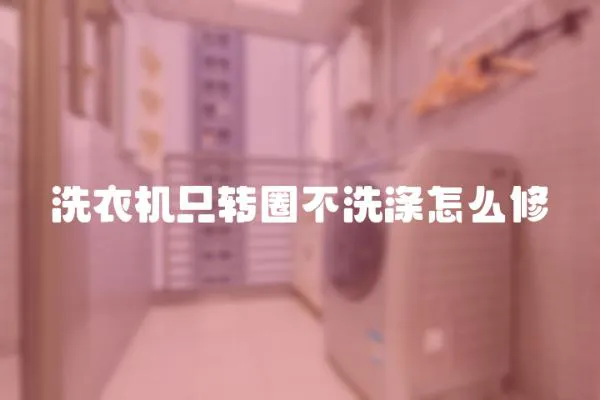 洗衣機只轉圈不洗滌怎么修