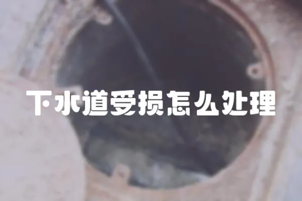 下水道受損怎么處理