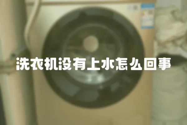 洗衣機沒有上水怎么回事