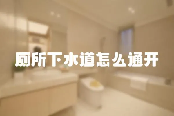 廁所下水道怎么通開