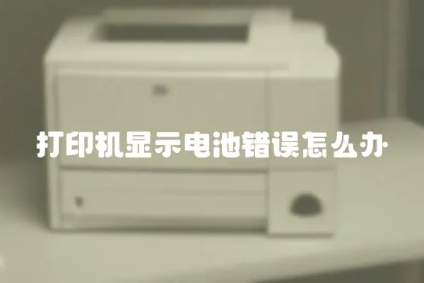 打印機顯示電池錯誤怎么辦