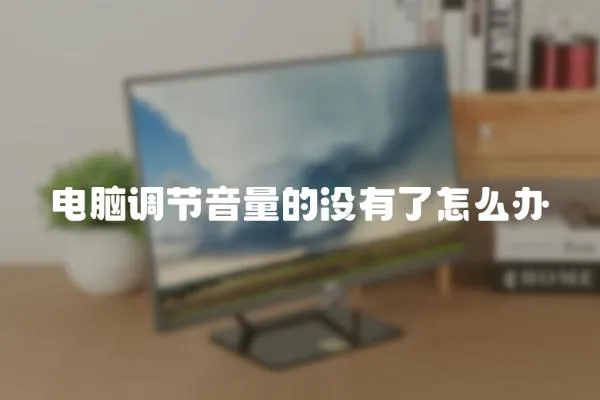 電腦調(diào)節(jié)音量的沒有了怎么辦
