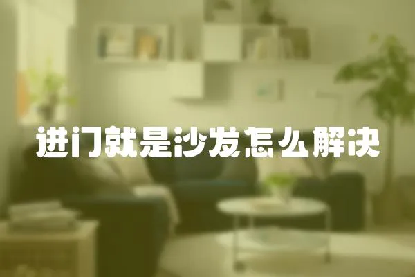 進門就是沙發怎么解決