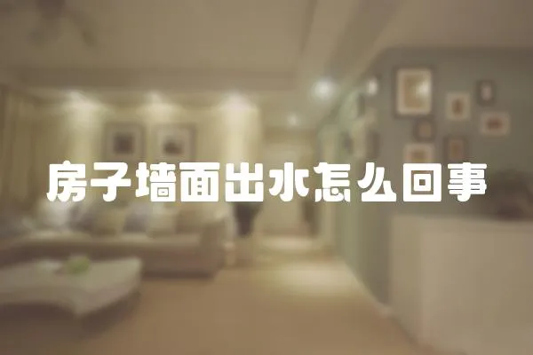 房子墻面出水怎么回事