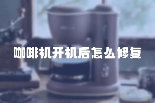 咖啡機開機后怎么修復