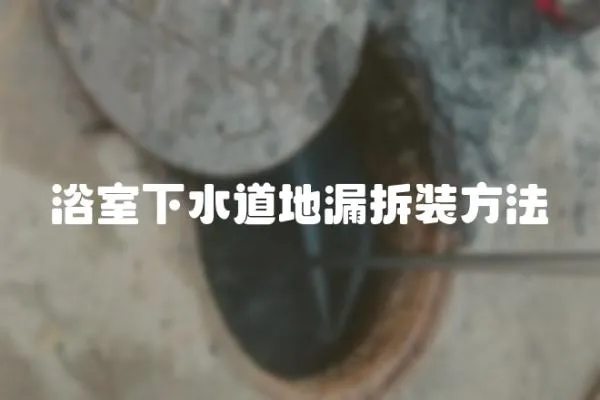 浴室下水道地漏拆裝方法