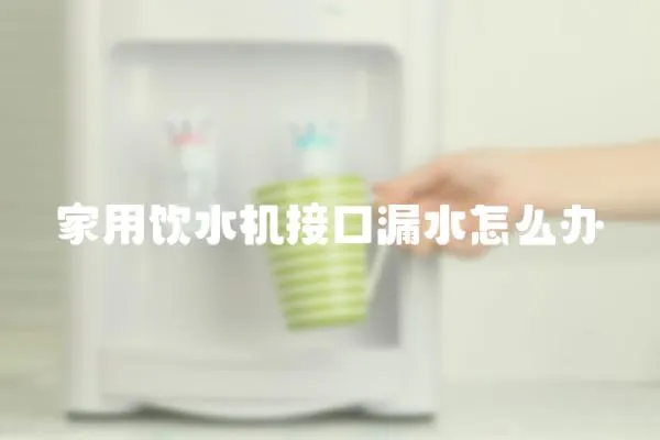 家用飲水機接口漏水怎么辦
