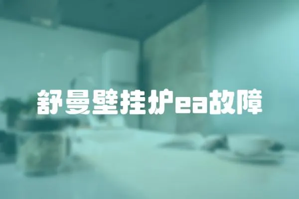 舒曼壁掛爐ea故障