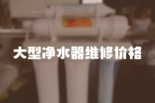 大型凈水器維修價格