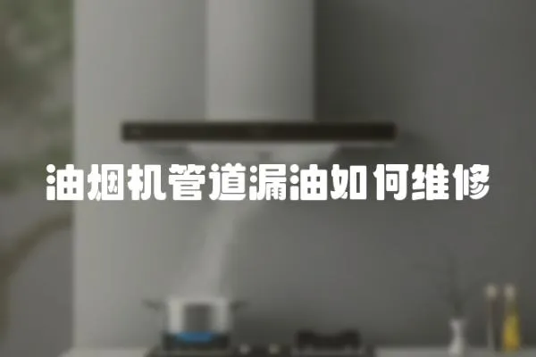 油煙機管道漏油如何維修