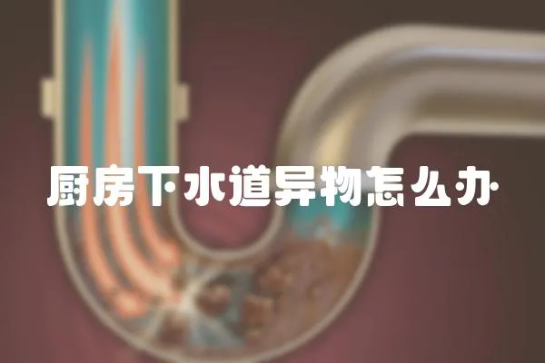 廚房下水道異物怎么辦