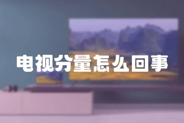 電視分量怎么回事