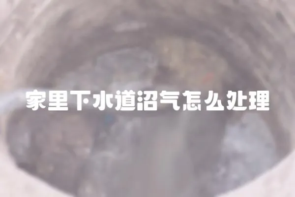 家里下水道沼氣怎么處理