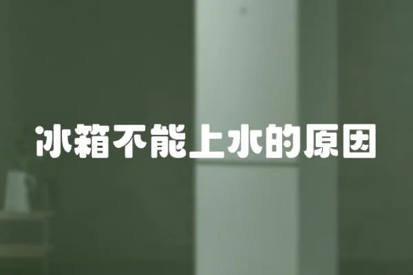 冰箱不能上水的原因