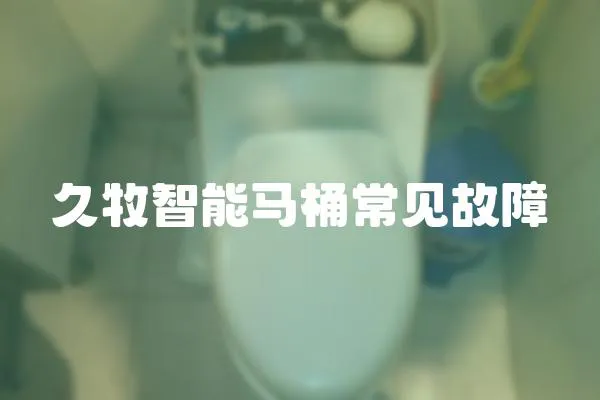 久牧智能馬桶常見故障
