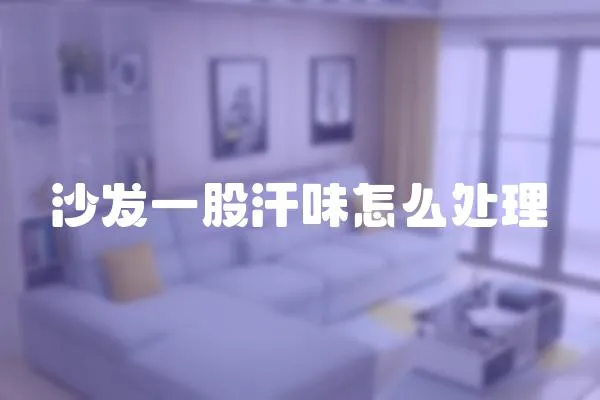 沙發(fā)一股汗味怎么處理
