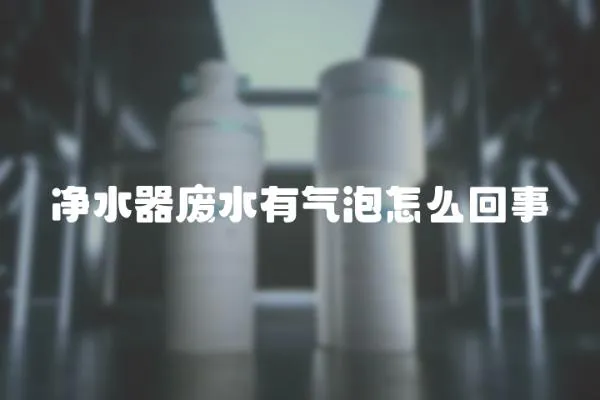 凈水器廢水有氣泡怎么回事
