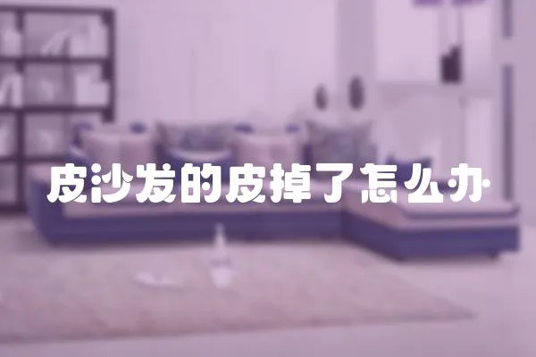 皮沙發(fā)的皮掉了怎么辦