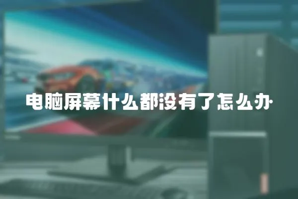 電腦屏幕什么都沒有了怎么辦