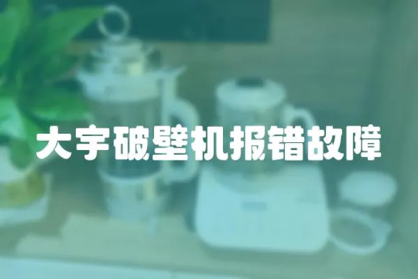 大宇破壁機報錯故障
