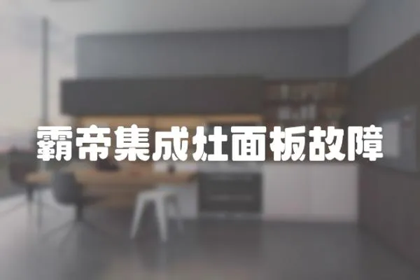 霸帝集成灶面板故障