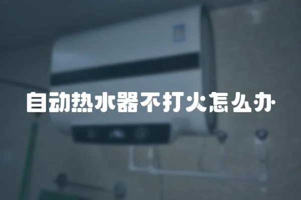 自動熱水器不打火怎么辦