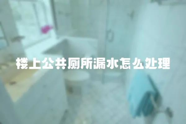 樓上公共廁所漏水怎么處理