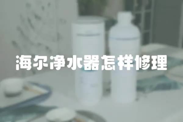 海爾凈水器怎樣修理