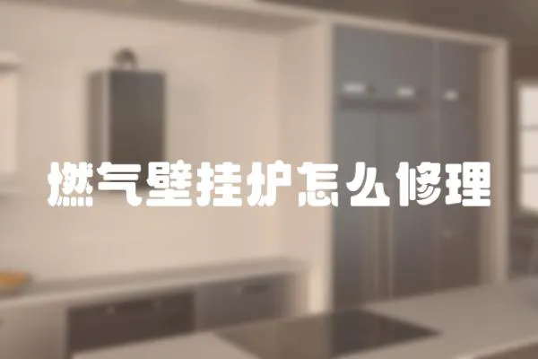 燃氣壁掛爐怎么修理