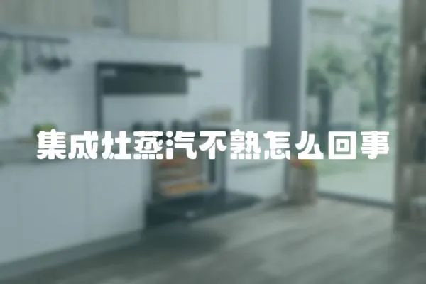 集成灶蒸汽不熟怎么回事