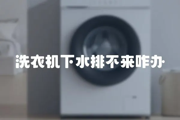 洗衣機下水排不來咋辦