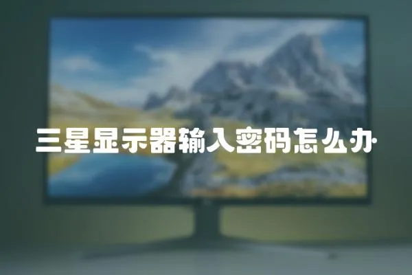 三星顯示器輸入密碼怎么辦