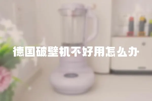 德國破壁機不好用怎么辦
