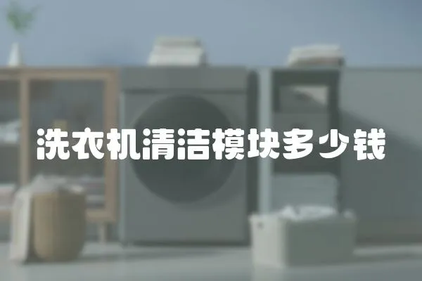 洗衣機(jī)清潔模塊多少錢