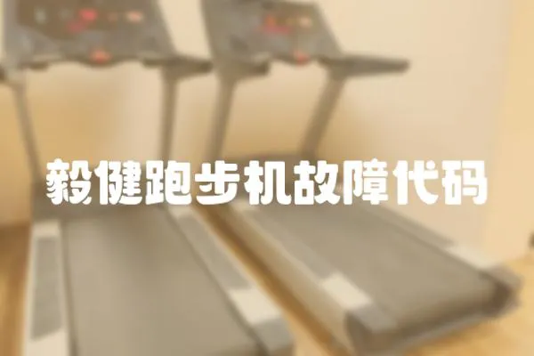 毅健跑步機故障代碼