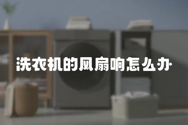 洗衣機的風扇響怎么辦
